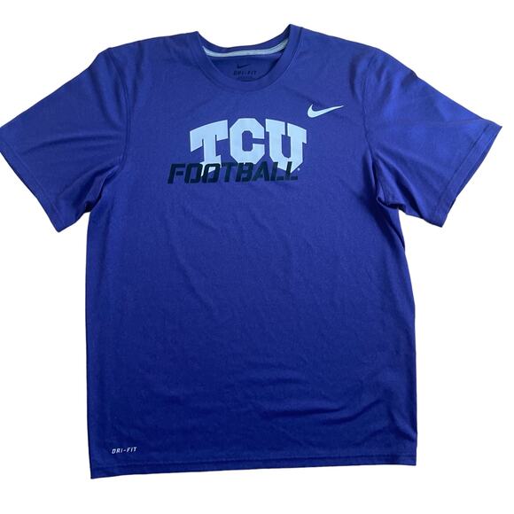 TCU Nike Dri-Fit Short Sleeve T-Shirt Purple Men’s Size Medium - Picture 1 of 4